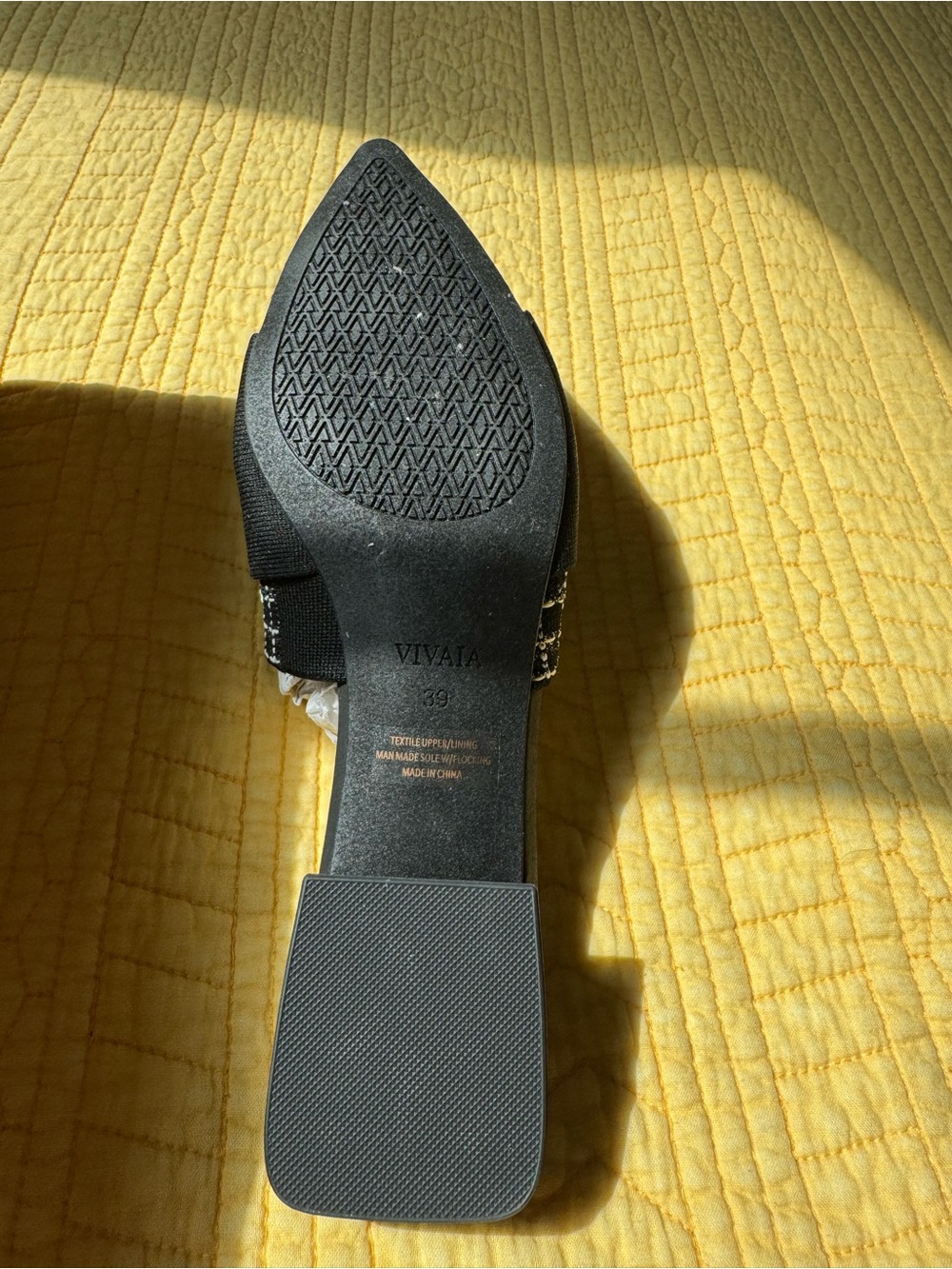 Vivaia YaffaPro Black Tweed Pointed-Toe Knot Womens Size 8 - Picture 5 of 5